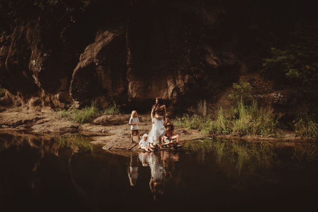 wild family photography in nature in the northern rivers