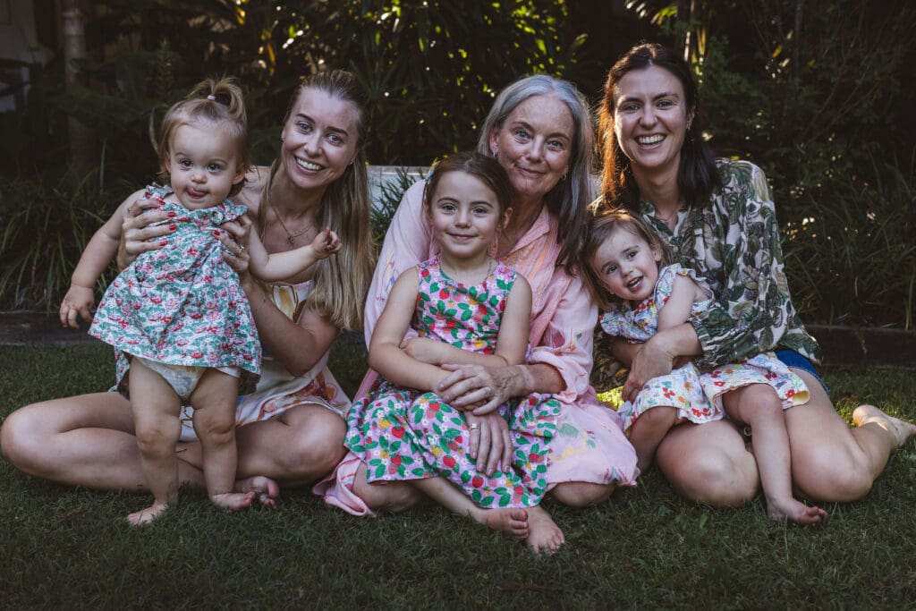 Family holiday in Byron Bay captured with relaxed extended family portraits by the sea